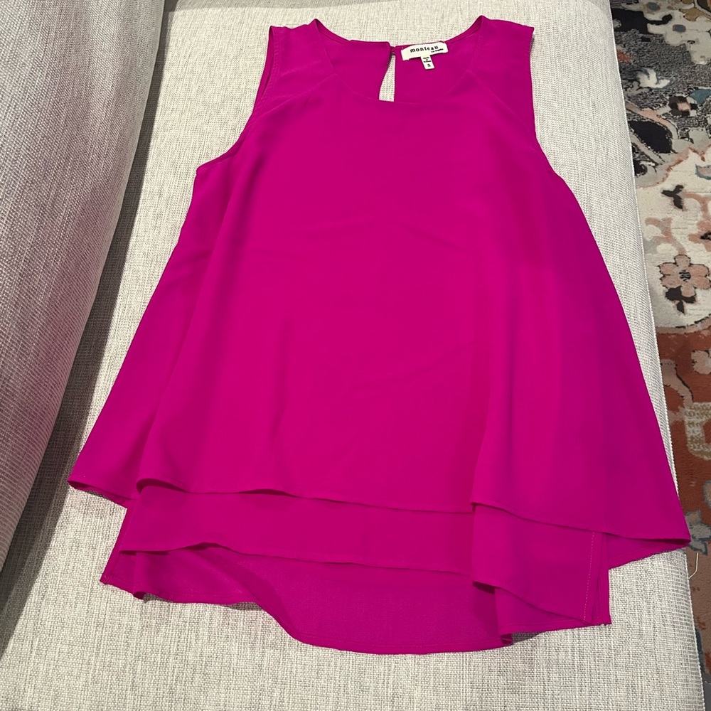 Monteau Sleeveless Pink Top